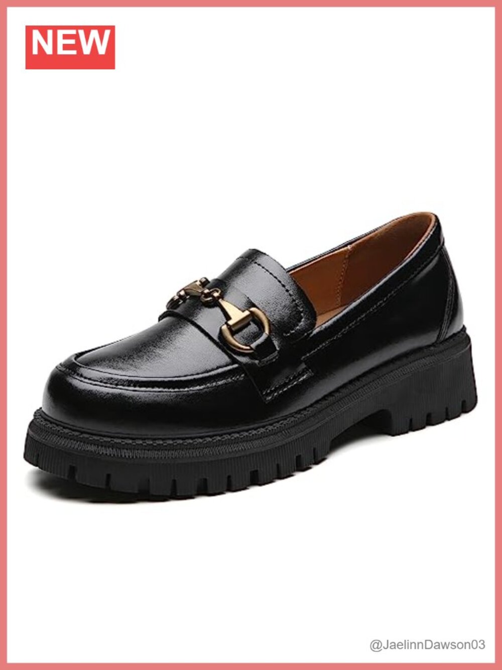 Chunky Platform Penny Loafers for Women Slip On Comfortable Office Shoes